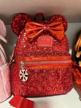 Loungefly Red Sequin Disney Mini backpack